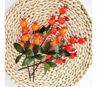 Shein Flores artificiales de granada multicolor, plantas decorativas de granada para sala de estar, mesa de comedor, jardín del hogar, centro de mesa para b