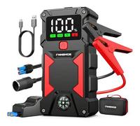 Shein FNNEMGE Arrancador de Coches, 6000A Arrancador Batería Coche (para Todo vehículo de Gasolina o 10,0L de Diesel), Booster Bateria, con Puerto de Salida