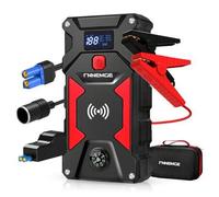 Shein FNNEMGE Arrancador de Coches, 6000A Peak 26800mAh 12V Jump Starter (para Todo vehículo de Gasolina o 10,0L de Diesel), con Cargador inalámbrico de 10W