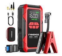 Shein FNNEMGE Arrancador de Coches 6500A 26800mAh con 160PSI Compresor de Aire, Arrancador Batería Coche (para Todos los vehículos de Gasolina o de 10,0L de