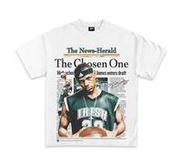 Shein For basketball enthusiasts 2002 'The Chosen One' graphic T-shirt summer top, back-to-school clothing, men's graphic T-shirt, formal fit street fashion