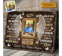 Shein Foto personalizada - Hasta que nos volvamos a encontrar - Arte de pared personalizado en lienzo con marco, en memoria cariñosa de un ángel, regalo de