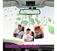 Shein Foto personalizada, impresión a una o dos caras, forma cuadrada, diamante, rectangular, corazón, tableta perfumada, decoración de colgante, tableta de