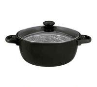 Shein Freidora Acero Pintado 26cm - 3,2l Gante Negro Liso Apto Vitrocerámica Apto Eléctrico Apto Gas Asas o Mango Acero Buena distribución del calor y meno