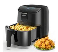 Shein Freidora de Aire 9 en 1, Air Fryer 4L con Temporizador de 60 Minutos y Pantalla LED, Temperatura Ajustable de 40℃ a 200℃, Canasta Antiadherente, Menos
