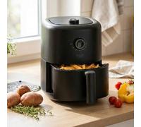 Shein Freidora de aire sin aceite, freidora sin grasa, cocina de aire caliente, horno de convección mini de 3L 1300W 80-200°C con temporizador de 30 min y a