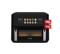 Shein Freidora sin aceite • Air fryer • Horno sin aceite EVVO Tasty Fryer Advance DUO 10 L - 2800 W, cesto divisible 5/5 L, doble resistencia, pantalla táct