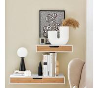 Shein FRG92-WN,Estante de Pared con Cajón, Estante Estantería para la Sala, Estilo Moderno,ES Saias de Parede Estante Flotante Con Cajones Estante de Pared