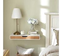 Shein FRG93-WN Estantería para la Sala Estante de Pared con Cajón Estilo Moderno 60 x 24.5 x 8 cm ES Saias de Parede Estante Flotante Con Cajones Estante de