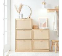 Shein FSR159-N Zapatero con 3 Solapas y 6 baldas Armario de Entrada Zapatero Organizador 60 x 24 x 118 cm Madera ES Zapatero Zapatero Entrada Recibidor Zapa