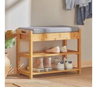 Shein FSR49-N Banco de Almacenamiento con Cajón y Cojín Zapatero L50 cm x H46 cm Aguanta 150kg ES