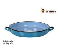 Shein Fuente Acero Esmaltado 34Cm Color Turquesa Diseño Elegante y Sofisticado | Fuente De Tamaño Perfecto para Compartir y Fácil de Limpiar, Ideal Para Oca