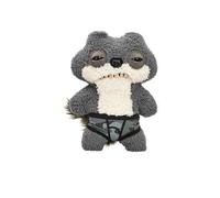Shein Fuggler monstruo feo y divertido de 9" - Budgie Fuggler Ardilla Esquemática - Gris