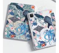 Shein Funda básica a prueba de golpes con diseño de elementos marinos lindos para funda de iPad de 7ma, 8va y 10ma generación (10.2 pulgadas) con diseños de