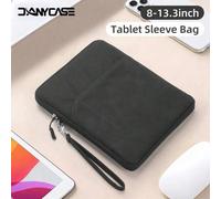 Shein Funda básica de color negro sólido DANYCASE para tablet/laptop de 10.8-13.3 pulgadas, bolsa de manga con protección acolchada, organizador de electrón