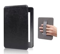 Shein Funda básica de material de unicolor para soporte de Apple Kindle Paperwhite, funda delgada y ligera de piel sintética PU con función de suspensión/ac