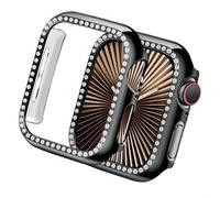 Shein Funda brillante compatible con Apple Watch Ultra/Series 10-1/SE - Todos los tamaños 38/40/41/42/44/45/49mm - Cubierta de parachoques de PC transparent