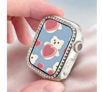 Shein Funda brillante compatible con Apple Watch Ultra/Series 10-1/SE - Todos los tamaños 38/40/41/42/44/45/49mm - Cubierta de parachoques de PC transparent