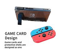 Shein Funda compatible con el modelo OLED de 2021, cubierta protectora de PC acoplable con agarre cómodo de TPU para Joy-Con y 4 tapas para palancas de mand