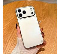 Shein Funda compatible con iPhone 17 Pro Max, sensación de piel mate AG 16, gran ventana original 15 Pro con percepción de máquina, funda protectora dura co