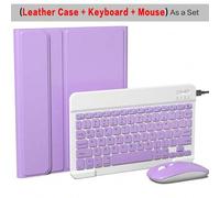 Shein Funda con teclado inalámbrico Bluetooth desmontable y ratón para iPad de 10.2/10.5/10.9/11 pulgadas, iPad 5/6/7/8/9/10 y Air 3/4/5/6, con batería inco