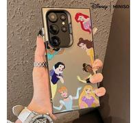 Shein Funda de espejo de teléfono del grupo de princesas Disney de MINISO, colección de personajes clásicos para Samsung S26 Ultra/S26 Edge/S26 Plus/S26/S25