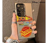 Shein Funda de espejo para teléfono MINISO Disney Cars Lightning McQueen 95 Rust-Eze, funda con tema de carreras para Samsung S26 Ultra/S26 Edge/S26 Plus/S2
