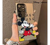 Shein Funda de espejo para teléfono MINISO Disney Mickey Mouse "MICKEY MOUSE", con diseño de pose caminando, para Samsung S26 Ultra/S26 Edge/S26 Plus/S26/S2