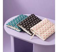 Shein Funda de libro con lunares de estilo simple y fresco, funda protectora de cuaderno coreano, funda protectora de diario reutilizable, funda protectora