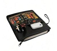 Shein Funda de libro de lienzo con diseños florales y vintage, lavable, perfecta para libros de bolsillo, tema de jardinería y artístico para amantes de los