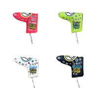 Shein Funda de putter con diseño de mazo del Joker para cabeza de palo de golf, de piel de PU con cierre de gancho y bucle y logotipo bordado