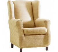 Shein Funda de Sillón Orejero Elástica Tejido Jacquard Tacto Extrasuave - Funda para Sillón Orejero con Banda Elástica para Ajuste Perfecto - Funda Sillón 1