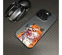 Shein Funda de teléfono con diseño de anime - Patrón de guerrero tigre, compatible con iPhone 16ProMax 16Pro 16Plus 16 15ProMax 15Pro 15Plus 15 14ProMax