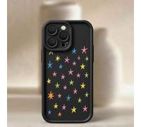 Shein Funda de teléfono con patrón de estrella sobre fondo blanco, compatible con Apple 14 Plus, 15, 5, 13 Mini, 11 Pro, 12 Max, 6, 6S, 8, XR, X, 7, SE (2