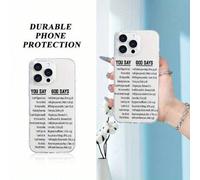 Shein Funda de teléfono transparente con diseño de versÃculo bÃblico creativo y hermoso, de moda y popular, que ofrece un agarre cómodo, compatible con