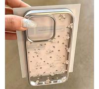 Shein Funda de teléfono con diseño de flor y molécula de dopamina, hecha de TPU brillante y resistente a golpes, compatible con series como iPhone11, iPhone