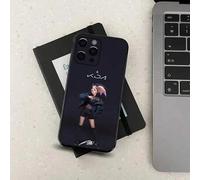 Shein Funda de teléfono con el diseño de Akali KDA del juego LOL-L A, compatible con Apple 15, 14, 13, 12, 11, Pro, X, XS, Max, XR, Plus, Mini, en color neg