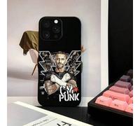 Shein Funda de teléfono con el logo de WWE CM P-Punk en negro para iPhone 17, 16, 15, 14, 13, 12, 11 Pro Max Plus Mini, funda de TPU suave como regalo, comp