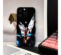 Shein Funda de teléfono con el logo de WWE CM P-Punk en negro para iPhone 17, 16, 15, 14, 13, 12, 11 Pro Max Plus Mini, funda suave de TPU como regalo, comp