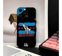 Shein Funda de teléfono con el logo de WWE CM P-Punk en negro para iPhone 17, 16, 15, 14, 13, 12, 11 Pro Max Plus Mini, funda suave de TPU como regalo, comp