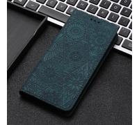 Shein Funda de teléfono con elemento floral a prueba de golpes compatible con Apple Boho Chic compatible con iPhone 16, con patrón floral, mandala en reliev
