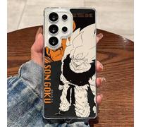Shein Funda de teléfono con estampado de manga Dragon Ball Z Super Saiyan Son Goku, funda transparente magnética, adecuada para Samsung S26 Ultra/S26 Edge/S
