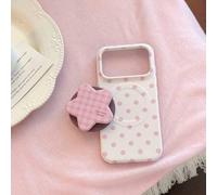 Shein Funda de teléfono con estilo minimalista y dulce de lunares al estilo INS, adecuada para iPhone 17, 17 Pro Max, 16, 15 Soft Case, 13, con película de