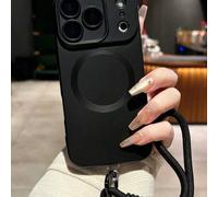 Shein Funda de teléfono con muñequera magnética mate de moda, compatible con iPhone 17 Pro Max, 17 Pro, 17 Air, 17, 16, 15, 14 Plus, 13, 12, 11 Pro Max, len