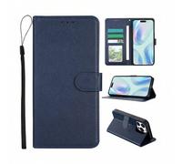 Shein Funda de teléfono de cuero azul tipo cartera con tarjetero, a prueba de golpes, compatible con Samsung Galaxy S25/S25 Plus/S25 Ultra y 16 Pro Max/ 16