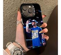 Shein Funda de teléfono de John WWE C-Cena compatible con 16, 15, 14, 13, 12, 11, Pro, Max, Plus, Mini, XS, SE, anti-caída, bumper duro mate negro, funda co