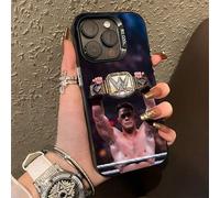 Shein Funda de teléfono de John WWE C-Cena compatible con 16, 15, 14, 13, 12, 11, Pro, Max, Plus, Mini, XS, SE, antichoque, de color negro mate, compatible