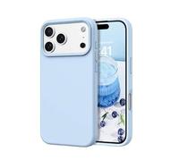 Shein Funda de teléfono de silicona líquida de silicona TPU azul minimalista, compatible con los últimos modelos de 17/Air/17Pro/17ProMax, también se adapta