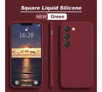 Shein Funda de teléfono de silicona líquida de unicolor compatible con Samsung Galaxy S25 Ultra y 13/16 Pro Max/11, compatible con modelos de A06/A16/A26/A3