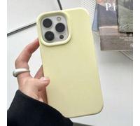 Shein Funda de teléfono de silicona líquida TPU de alta calidad de color amarillo, compatible con los últimos modelos de 17/Air/17Pro/17ProMax, también se a